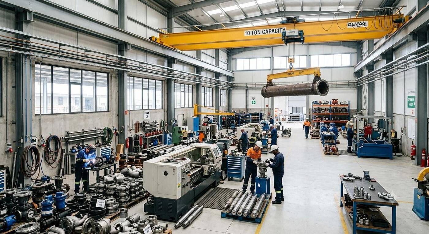 Large component inspection at Ashutor Enterprises